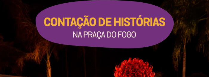 Contação de histórias na Praça do Fogo